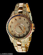 Mens watch new trendy popular stylish gold silver diamond party wear classic vintage watch
