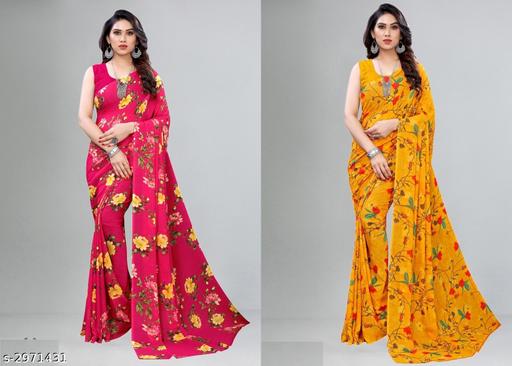 Trendy Georgette Women's Combo Sarees