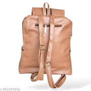 Backpack for Girls Women PU Leather Travel Bags Pithu Bag (LDPT03B)