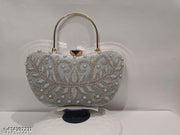 REAL LIFE STUNNING FABULOUS AND DELUXE FESTIVE/PARTY/WEDDING/BRIDAL CLUTCH FOR WOMEN