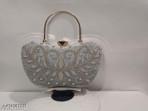 REAL LIFE STUNNING FABULOUS AND DELUXE FESTIVE/PARTY/WEDDING/BRIDAL CLUTCH FOR WOMEN