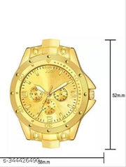 WATCH FOR MEN Analog Watch - For Men ROSRA GOLD WATCH FOR MEN WITH CLASSY GOLDEN CHAIN WOMEN WATCH