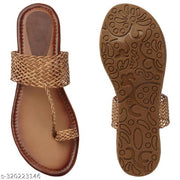 New kolhapuri slim flats for women Brown