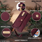 WILDAUK  Casual, Formal, Party Maroon Clutch