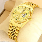 Legacy Series Original Gold Plated Day and Date Functioning | Stylish Chain | Quartz Analog Watch for Boys/ Men