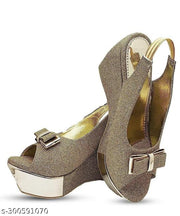 Women Wedges Heel Gold SandalR43