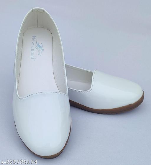 New latest kids white patent loffer for girls partywear