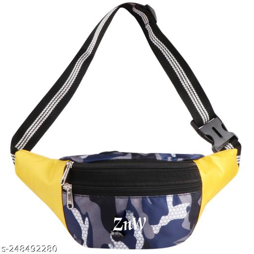 Znw-Enterprise-Waist-Bag-For-Men & Women-Polyester-Zipper Closure-Adjustable Straps-Stylish waist bag