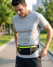 Unisex Sports Waist Bag with Earphone Jack | Adjustable Running Belt & Fanny Pack for Gym, Cycling & Travel