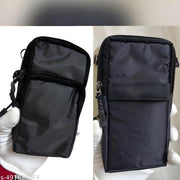 All New Designer Korean Style Men’s Large Screen Mobile Phone Bag Premium Waterproof Cloth Crossbody Bag Shoulder Bag Sling Bag Travel Bag Wrist Bag Dancing And Running Bag  Arm Features Fashionable PU Coin Purse Unisex Bag