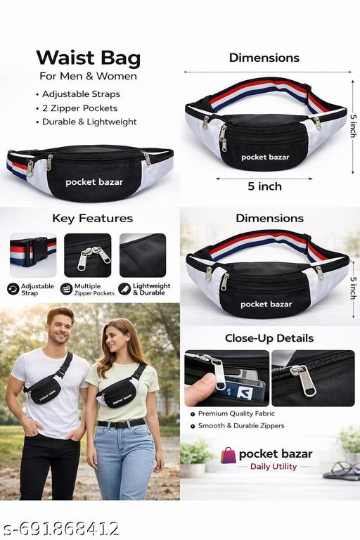 Waist Bag For Men || Waist Bag For Men And Women || Stylo Men's Waist Bags || Unisex Waist Bags || Unisex Waist Bag