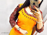 HF HOLYDAY FASHION Fancy Printed Cotton Designer Party Wear Kurtis Kurta for Girls Latest Design Button Kurties Top for Women Stylish Best Quality Beautiful New Floral Print Ladies Calf Length Long Pure Fabric Regular Use Simple College Branded Tops