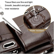 AASHITA SHOPPE Unisex Waist Bag | Travel Pouch, Passport Holder | Perfect for Hiking, Walking, Travelling | Lightweight Crossbody Chest Bag for Men and Women BROWN