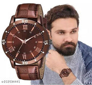 Boys and Men's Exclusive Men201 Brown Boys watch and Men watches Hand watch men Sports gents stylish Leather Belt gift Analog Watch - For Men