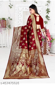 Banarasi Silk Jacquard Work Saree With Blouse