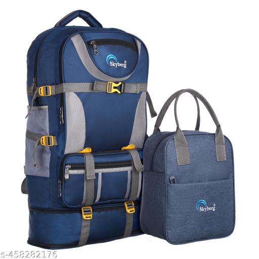 55L Rucksack Backpack with 10L Lunch Bag Combo for Travel, Hiking & Daily Use