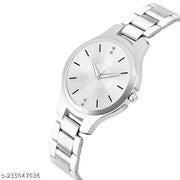 Yolako Silver Round Dial Metal Silver Belt Girls watch