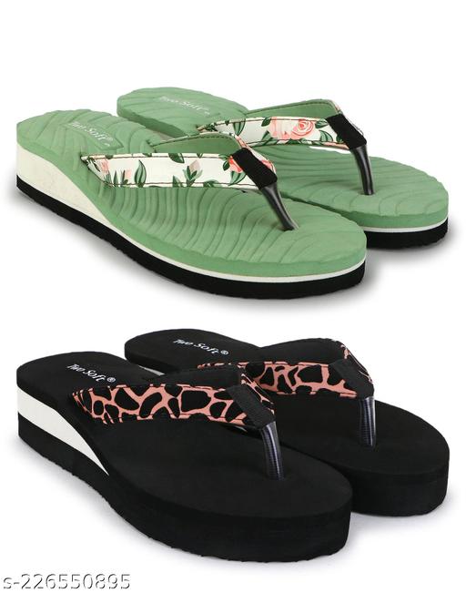 Two Soft Comfortable & Stylish Women's Daily Use Slipper/Flipflop for Women & Girls Combo of 2