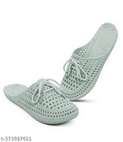 Begins Life Stylish and comfortable Half Shoe with Laces for women (Bindu Booty Green)