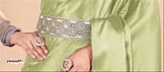 PURE SATIN FABRIC SAREE WITH BELT