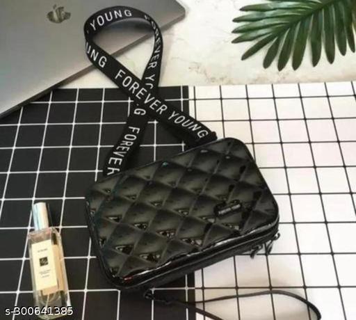 Black bubbly design MINI SLING BAG