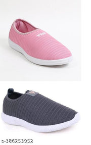 SUPEXr Women's and Girl's Comfortable Sports Running ,Walking Slip-on casual Shoes combo of 2