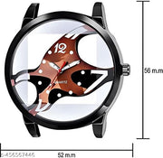 Analog Dial Brown Band Green Watch for Men & Boys – Stylish & Trendy