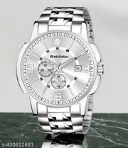 Stainless Steel Round Dial Analog Watch for Men's & Boy's