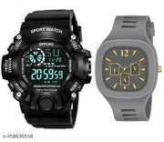Two-watch pack of water-resistant combo watches