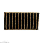 New Design Stylish Black Handmade Embroidery Clutch for Women/Ladies