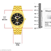 Legacy Series Original Gold Plated Day and Date Functioning | Stylish Chain | Quartz Analog Watch for Boys/ Men
