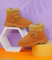 KATS Kids Girls hineck Boots with furr  material sole PVC