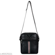 Leather Messenger Slings Bag, Cross Body Travel/Office One Side Shoulder Bag for Men