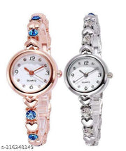 new fashionable white diamond chronograph design silver dial watch for womens Analog Watch - For Girls