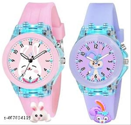 KIDS WATCH BEST WATCH GIRL AND BOY WATCH 3D CARTOON WATCH 3D CARTOON CARACTER Watch for Kids HELLO KITTY Digital Lighting Glowing Kid Watch with LIGHT for Boys and Girl ((Multicolor Kids Watch) [3-10 Years]