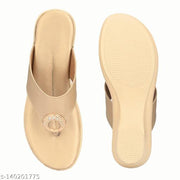 RATHOR's Trending Wedge Sandals Ladies Sandal : Woman Heel Sandle : Fancy, Attractive Solid Wedge Heel Sandals Women : Heels & Sandals : Stylish Casual Sandals