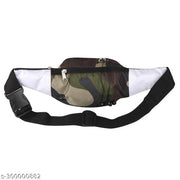 NICE PURSE Military Green/White Waist Bag,Chest Bag,Fanny Bag,Fanny Pack Waist bag/Chest bag/Fanny Bag(5 Zipper)