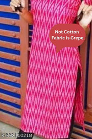 Polyster/Crepe fabric-Neeva Creation Fancy Two Tone Kurti for Womes