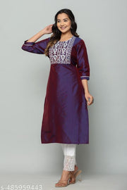 PURPLE KURTA  EMBROIDERY