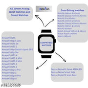 20 MM Blue Silicone Watch Straps Compatible [List in Photo] [Watch not included]
