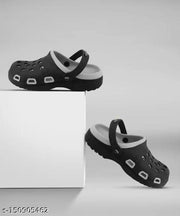 Crax Grey-Blk Latest Clogs   for Men's