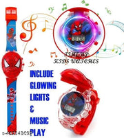 Digital Watch A1 QUALITY - For Boys & Girls 3D Action Figure, CARTOON CHARECTOR Hello Kitty, SPIDER MAN, DORAEMON Face Based Toy Design Digital Glowing Watch with Disco Music and Blinking Lights for Kids | for Boys &Girls- Good Birthday gift