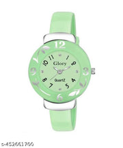 Women Waterproof Analog Watch Rubber Strap Light Green Colour Best For Gifted