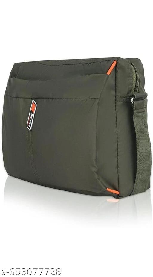 Green unisex sling bag crossbody shoulder bag with Adjustable strap Durable for Travel Office Daily use