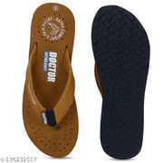 DOCTOR EXTRA SOFT 3-D-16-FeeLGooD-Tan Women's Orthopaedic Diabetic Comfort Daily Use Slippers & Flipflops
