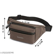 Waist Bag for Men & Women | Water-Resistant Crossbody Sling Fanny Pack with Dual Zipper Compartments & Adjustable Strap for Travel & Daily Use