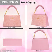 Fiago Women PU Leather Sling  Bag Styles Trending Designing for Women Classic Bag( PINK)