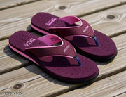 Aaksu DOCTOR ORTHOCOMFY Soft Women's Diabetic & Orthopedic Light Weight Slippers FlipFlops maroon pink