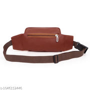 Ten Brown Latest Men Women Leather Waist Pack Travel Bags For Money| Belt| Cards |Mobile| Documents| Kit| Books and Bills Dairy Pouch Cross Side Bag For Men Women .With Belt Stylish Small Luggage Accessories Bag I Waist Bags I Fanny pack.