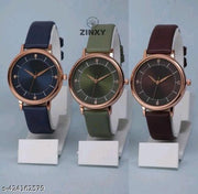 Best Quality Festive Season Royal Designer Round Dial Attractive Leather Belt Women Watches Combo Pack of 3 Watches combo for women stylish girl watches combo pack of 3 analog watches combo wrist watches combo watches for girls stylish watches Set